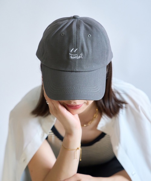 SETUP7（セットアップセブン）の「【SETUP7】6パネルスマイルロゴキャップ KNF（キャップ・レディース・レッド/ブラック/グリーン/ベージュ/グレー/イエロー・FREE）」の19枚目の写真