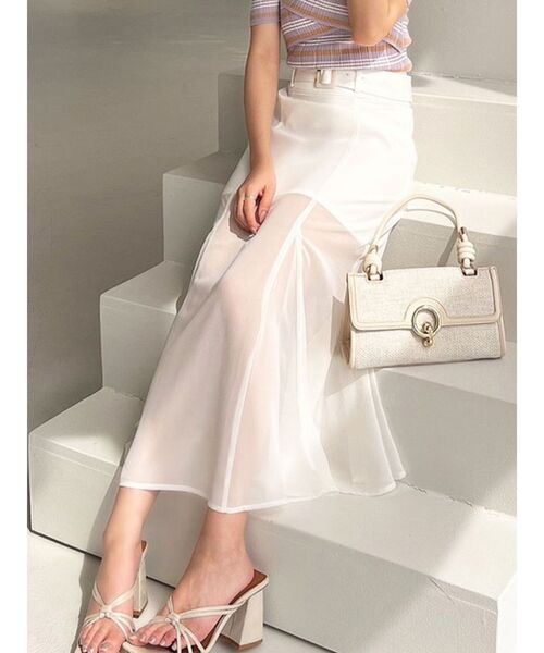 RESEXXY(リゼクシー)の「シアーマーメイドスカート(スカート・レディース・ホワイト/ブラック/ベージュ・FREE)」の2枚目の写真