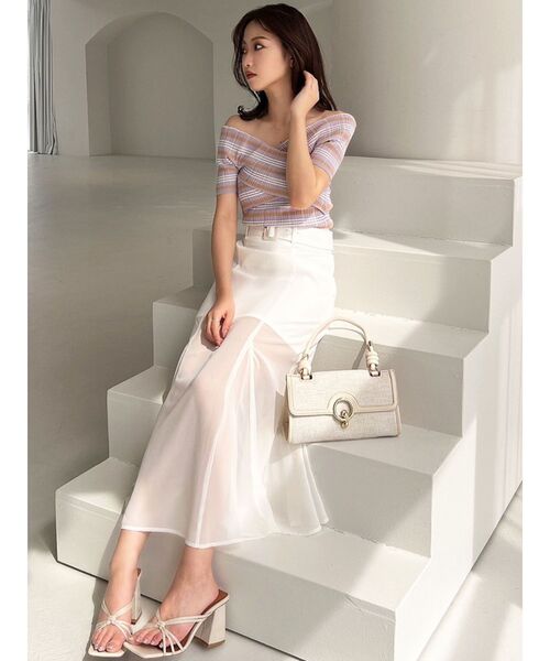 RESEXXY(リゼクシー)の「シアーマーメイドスカート(スカート・レディース・ホワイト/ブラック/ベージュ・FREE)」の7枚目の写真