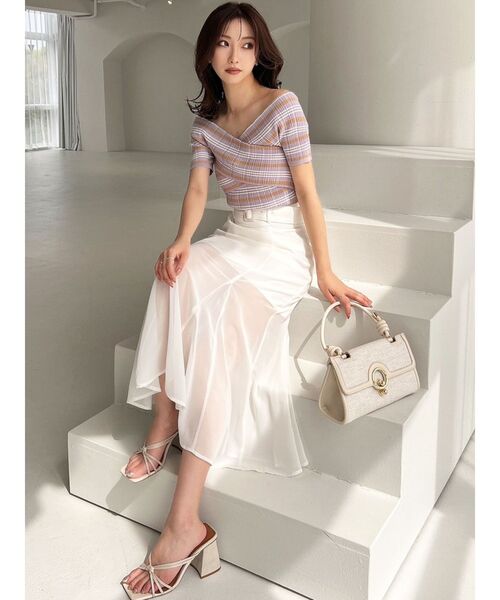 RESEXXY(リゼクシー)の「シアーマーメイドスカート(スカート・レディース・ホワイト/ブラック/ベージュ・FREE)」の8枚目の写真