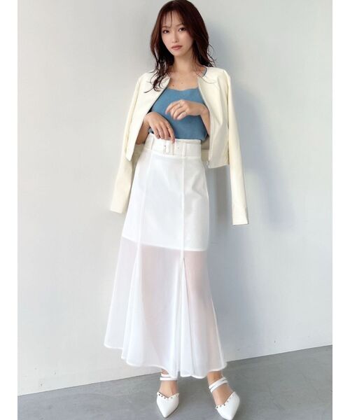 RESEXXY(リゼクシー)の「シアーマーメイドスカート(スカート・レディース・ホワイト/ブラック/ベージュ・FREE)」の11枚目の写真