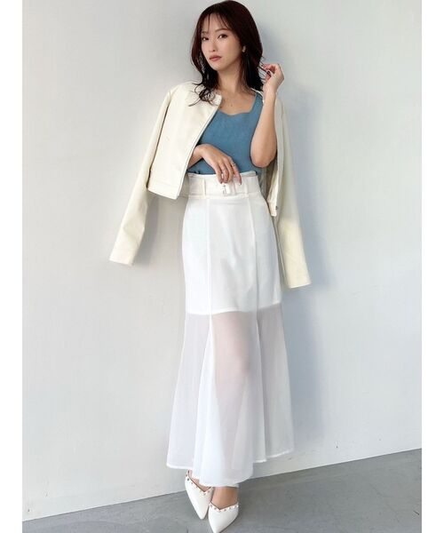 RESEXXY(リゼクシー)の「シアーマーメイドスカート(スカート・レディース・ホワイト/ブラック/ベージュ・FREE)」の12枚目の写真