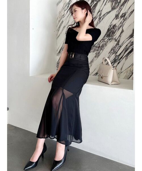 RESEXXY(リゼクシー)の「シアーマーメイドスカート(スカート・レディース・ホワイト/ブラック/ベージュ・FREE)」の18枚目の写真