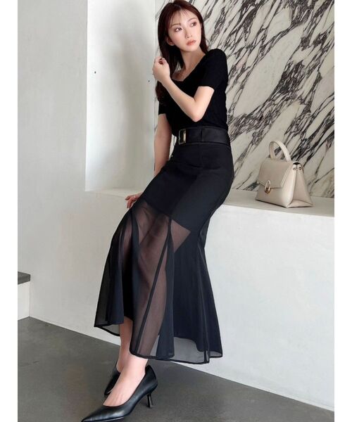 RESEXXY(リゼクシー)の「シアーマーメイドスカート(スカート・レディース・ホワイト/ブラック/ベージュ・FREE)」の19枚目の写真