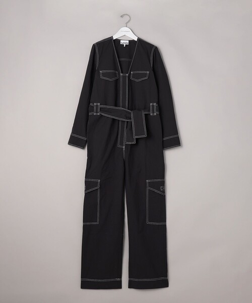Firsthand(ファーストハンド)の「GANNI/ガニー Cotton Crepe Jumpsuit / オールインワン(サロペット/オーバーオール・レディース・ブラック・34)」の2枚目の写真