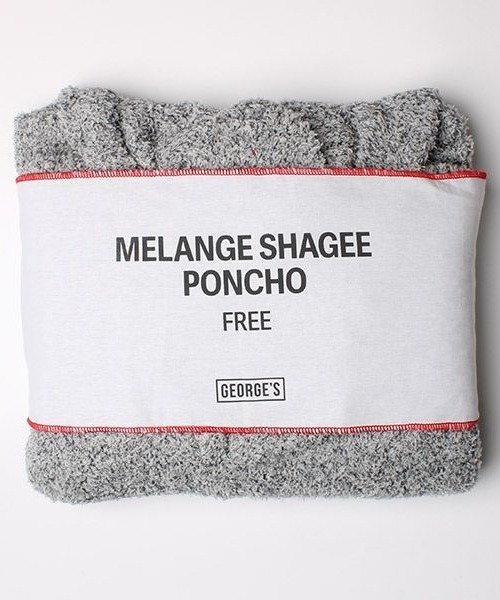 セール】MELANGE SHAGGY ポンチョ（ブランケット）｜GEORGE'S