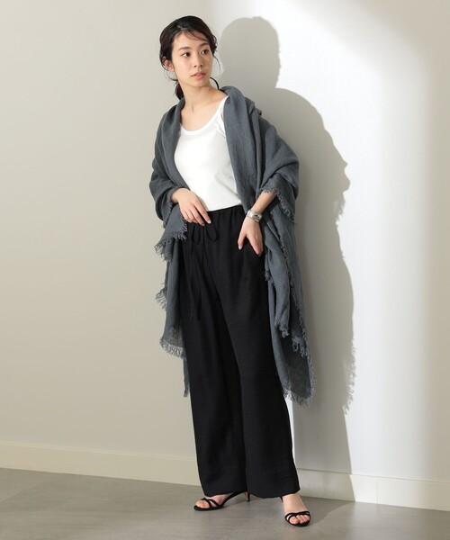 Demi-Luxe BEAMS(デミルクス ビームス)の「Demi-Luxe BEAMS / 強撚コットン テレコタンクトップ(タンクトップ・レディース・ホワイト/ブラック・ONE SIZE)」の4枚目の写真