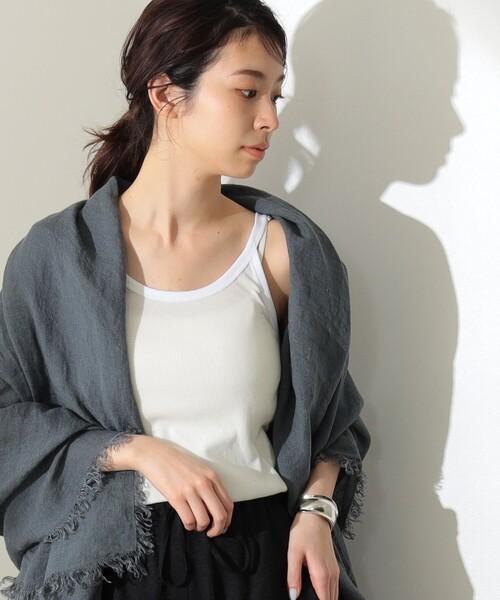 Demi-Luxe BEAMS(デミルクス ビームス)の「Demi-Luxe BEAMS / 強撚コットン テレコタンクトップ(タンクトップ・レディース・ホワイト/ブラック・ONE SIZE)」の16枚目の写真