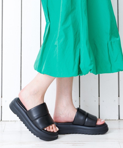 attagirl（アタガール）の「厚底パデットベルトミュール（サンダル・レディース・パープル/グリーン/ホワイト/ブラック・S/M/L/LL）」の12枚目の写真