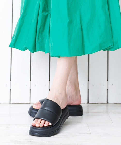 attagirl（アタガール）の「厚底パデットベルトミュール（サンダル・レディース・パープル/グリーン/ホワイト/ブラック・S/M/L/LL）」の13枚目の写真