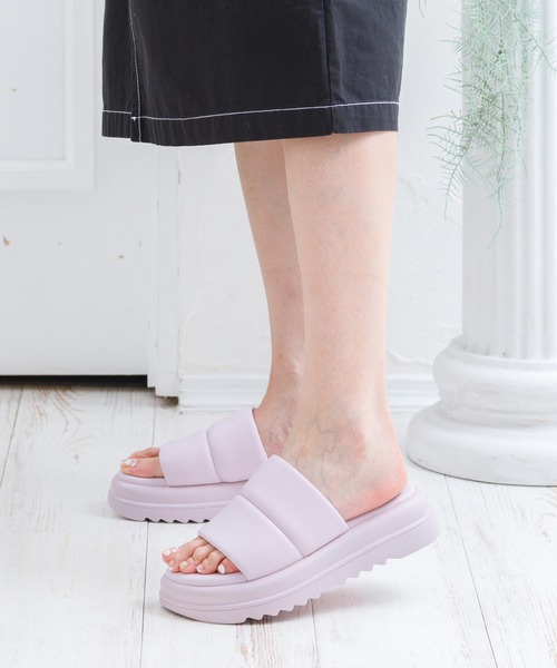 attagirl（アタガール）の「厚底パデットベルトミュール（サンダル・レディース・パープル/グリーン/ホワイト/ブラック・S/M/L/LL）」の21枚目の写真