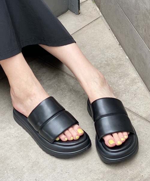 attagirl（アタガール）の「厚底パデットベルトミュール（サンダル・レディース・パープル/グリーン/ホワイト/ブラック・S/M/L/LL）」の6枚目の写真