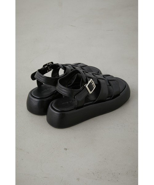 AZUL by moussy(アズールバイマウジー)の「PLATFORM GURKHA SANDALS/プラットフォームグルカサンダル(サンダル・レディース・ブラック系その他/アイボリー/ブラック・MEDIUM/SMALL/LARGE)」の14枚目の写真