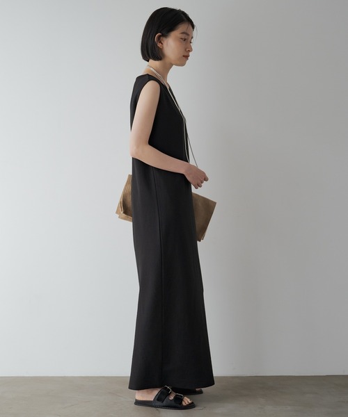 即納Loungedressラウンジドレス　リラックスカットワンピース　ブラック LOUNGEDRESS（ラウンジドレス）の「リラックスカットワンピース