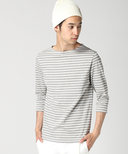 EDIFICE（エディフィス）の「◇BQボーダーボートネック7分袖Tシャツ（Tシャツ/カットソー・メンズ・その他1/その他2/その他9・46/48/44）」の2枚目の写真