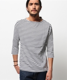 EDIFICE | ◇BQボーダーボートネック7分袖Tシャツ(Tシャツ/カットソー)