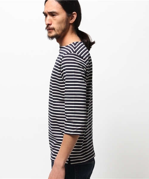 EDIFICE（エディフィス）の「◇BQボーダーボートネック7分袖Tシャツ（Tシャツ/カットソー・メンズ・その他1/その他2/その他9・46/48/44）」の5枚目の写真