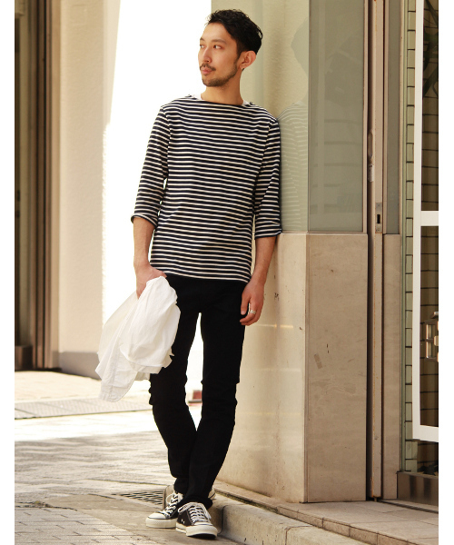 EDIFICE（エディフィス）の「◇BQボーダーボートネック7分袖Tシャツ（Tシャツ/カットソー・メンズ・その他1/その他2/その他9・46/48/44）」の18枚目の写真