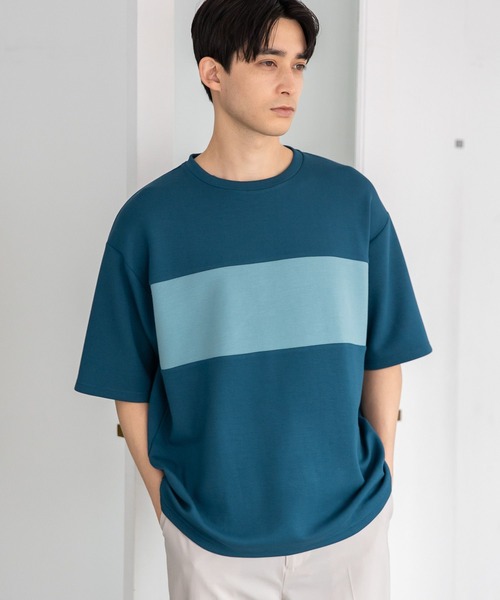 LAKOLE(ラコレ)の「ライトダンボールパネルTシャツ / 187126(Tシャツ/カットソー・メンズ・ホワイト/グリーン/チャコール/サックスブルー・X-LARGE/LARGE/MEDIUM)」の1枚目の写真