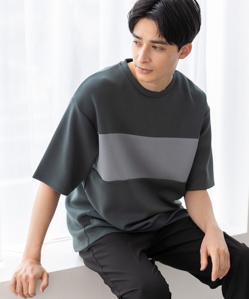 LAKOLE(ラコレ)の「ライトダンボールパネルTシャツ / 187126(Tシャツ/カットソー・メンズ・ホワイト/グリーン/チャコール/サックスブルー・X-LARGE/LARGE/MEDIUM)」の3枚目の写真