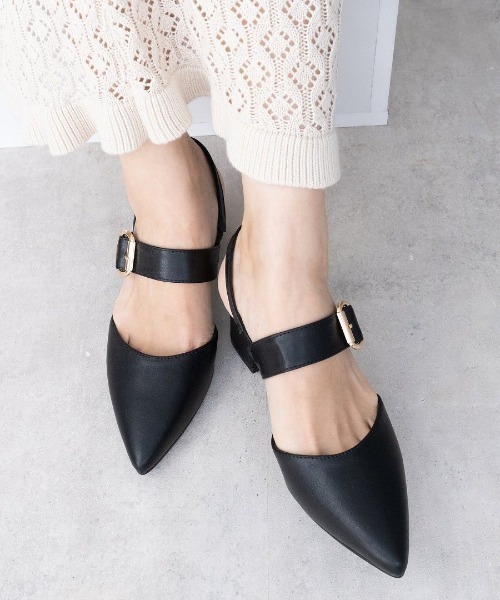 Fabby fabby(ファビィーファビィー)の「ベルトバックバンドポインテッドサンダル(サンダル・レディース・ブラック/オフホワイト/モカ・SMALL/MEDIUM/LARGE)」の21枚目の写真