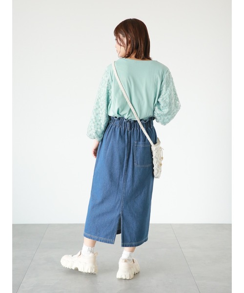 ehka sopo（エヘカソポ）の「◎レース袖プルオーバー（その他トップス・レディース・ミント/ブラック/オフホワイト・ﾌﾘ-）」の8枚目の写真