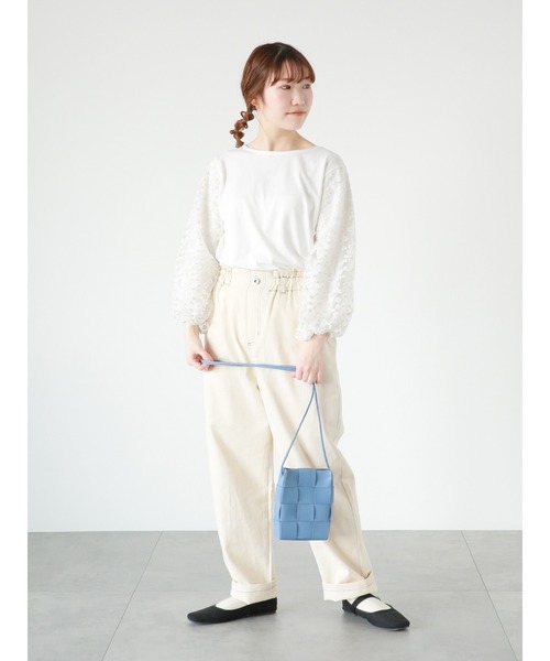 ehka sopo（エヘカソポ）の「◎レース袖プルオーバー（その他トップス・レディース・ミント/ブラック/オフホワイト・ﾌﾘ-）」の16枚目の写真