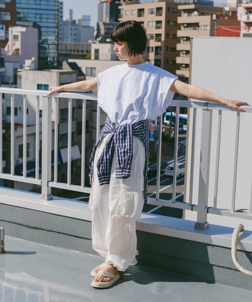 WHIMSIC（ウィムジック）の「【UNISEX】ナイロンカーゴパンツ（カーゴパンツ・メンズ・ブラック/ホワイト/ピンク/ブルー・FREE）」の21枚目の写真