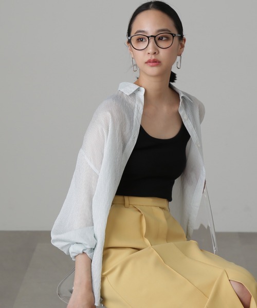 FREE'S MART（フリーズマート）の「テレコタンク（タンクトップ・レディース・ブラック/ブラウン/ホワイト・FREE）」の17枚目の写真