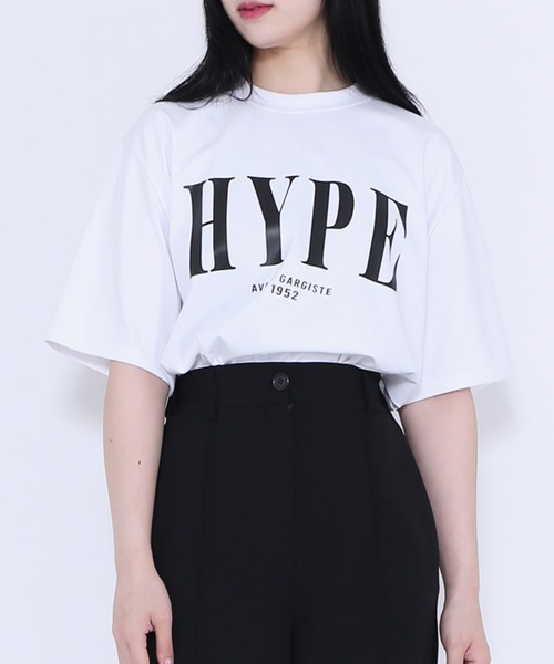 Figments(フィグメンツ)の「HYPE Tシャツ(Tシャツ/カットソー・レディース・ブラック/ホワイト・FREE)」の2枚目の写真