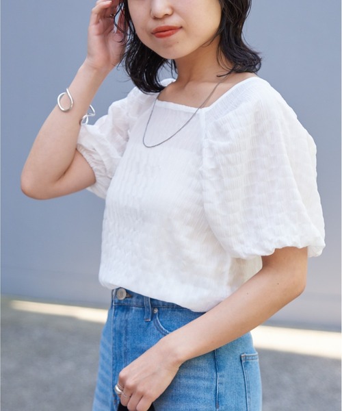 袖タックラグランシャーリングプルオーバー