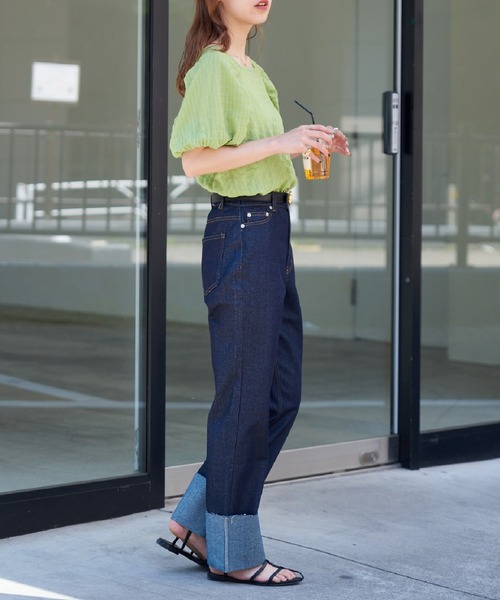 袖タックラグランシャーリングプルオーバー