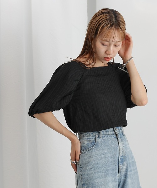 COLONY 2139（コロニートゥーワンスリーナイン）の「袖タックラグランシャーリングプルオーバー（シャツ/ブラウス・レディース・オフホワイト/グリーン/ブラック/ブルー・FREE）」の16枚目の写真