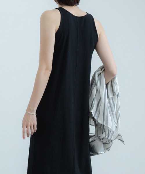 UNDRESSED BACK TUCK DRESS ブラック S ロングワンピ ☆UNDRESSED BACK