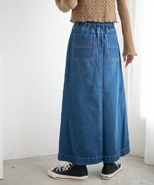 WEGO（ウィゴー）の「WEGO/【セットアップ対応】ボタンスリットデニムロングスカート（デニムスカート・レディース・インディゴブルー・FREE）」の9枚目の写真