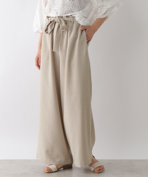 LEPSIM（レプシィム）の「リネンライクDRYパンツ　178137（その他パンツ・レディース・ブラック/オレンジ/ライトベージュ・FREE）」の3枚目の写真