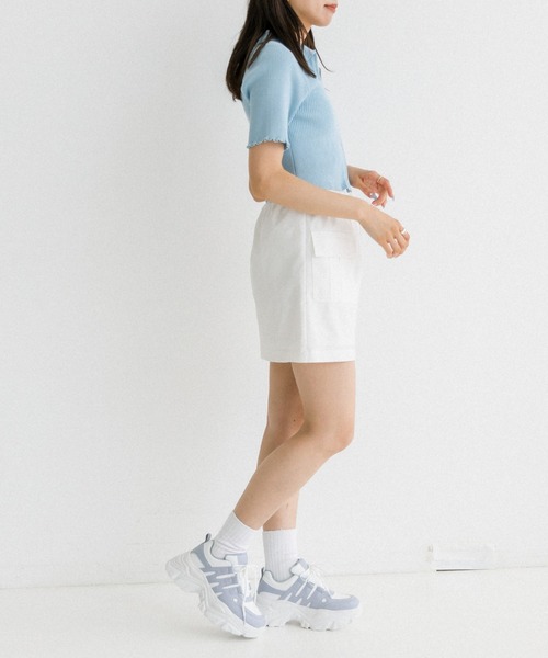 OLIVE des OLIVE(オリーブデオリーブ)の「リボン厚底スニーカー 1031130190(スニーカー・レディース・ホワイト/ブルー・SMALL/MEDIUM/LARGE)」の20枚目の写真