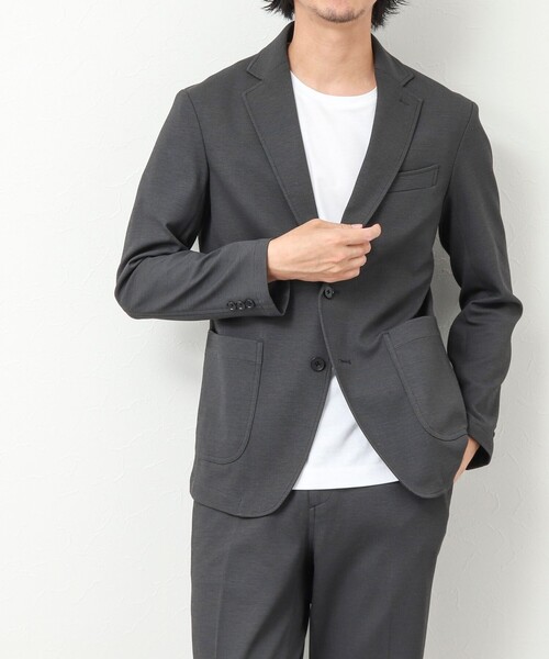 NOLLEY'S goodman（ノーリーズグッドマン）の「《セットアップ対応》バーズアイニット イージージャケット（テーラードジャケット・メンズ・ネイビー/ブラウン/グレー・S/M/L/XL）」の18枚目の写真