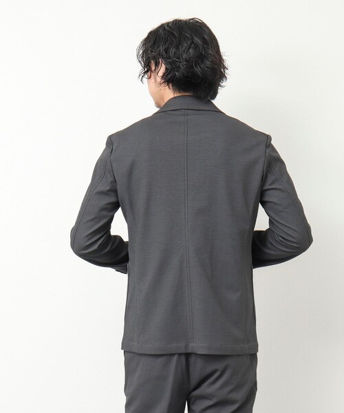 NOLLEY'S goodman（ノーリーズグッドマン）の「《セットアップ対応》バーズアイニット イージージャケット（テーラードジャケット・メンズ・ネイビー/ブラウン/グレー・S/M/L/XL）」の14枚目の写真