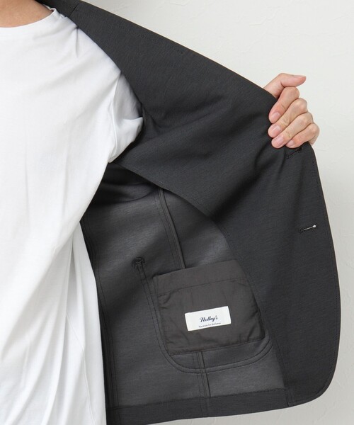 NOLLEY'S goodman（ノーリーズグッドマン）の「《セットアップ対応》バーズアイニット イージージャケット（テーラードジャケット・メンズ・ネイビー/ブラウン/グレー・S/M/L/XL）」の7枚目の写真