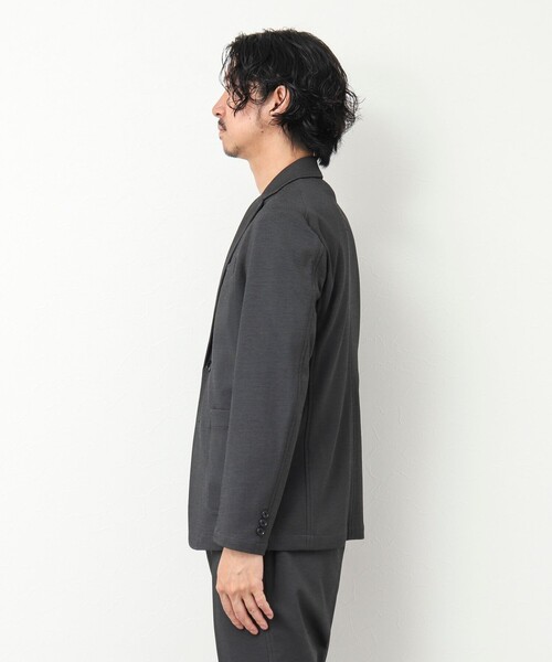 NOLLEY'S goodman（ノーリーズグッドマン）の「《セットアップ対応》バーズアイニット イージージャケット（テーラードジャケット・メンズ・ネイビー/ブラウン/グレー・S/M/L/XL）」の11枚目の写真