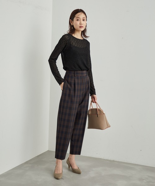 ROPE' PICNIC（ロペピクニック）の「レースカットトップス（Tシャツ/カットソー・レディース・ブラック/キナリ・38）」の5枚目の写真