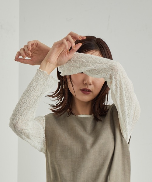 ROPE' PICNIC（ロペピクニック）の「レースカットトップス（Tシャツ/カットソー・レディース・ブラック/キナリ・38）」の12枚目の写真