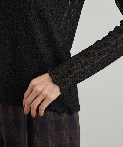 ROPE' PICNIC（ロペピクニック）の「レースカットトップス（Tシャツ/カットソー・レディース・ブラック/キナリ・38）」の17枚目の写真