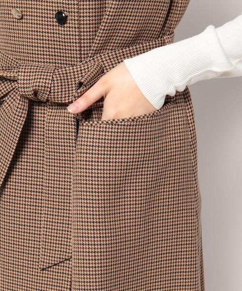 en recre(アンレクレ)の「チェック柄ロングベスト(ベスト・レディース・Beige・2)」の5枚目の写真