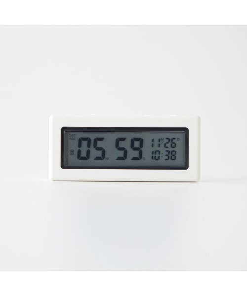 無印良品（ムジルシリョウヒン）の「デジタルタイマー時計　ホワイト／型番：ＤＫＣ‐５２（置時計・メンズ・ホワイト・FREE）」の2枚目の写真