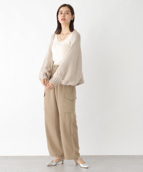 LEPSIM（レプシィム）の「サテンカーゴパンツ　966961（カーゴパンツ・レディース・ブラック/ブラウン/カーキ・FREE）」の4枚目の写真