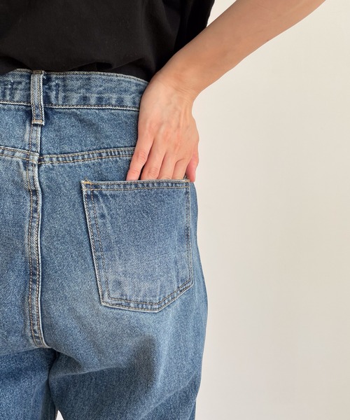 CANAL JEAN（キャナルジーン）の「El mar　NEWルーズストレートデニムパンツ（デニムパンツ・レディース・ダークインディゴブルー/ブラック・SMALL/MEDIUM）」の10枚目の写真