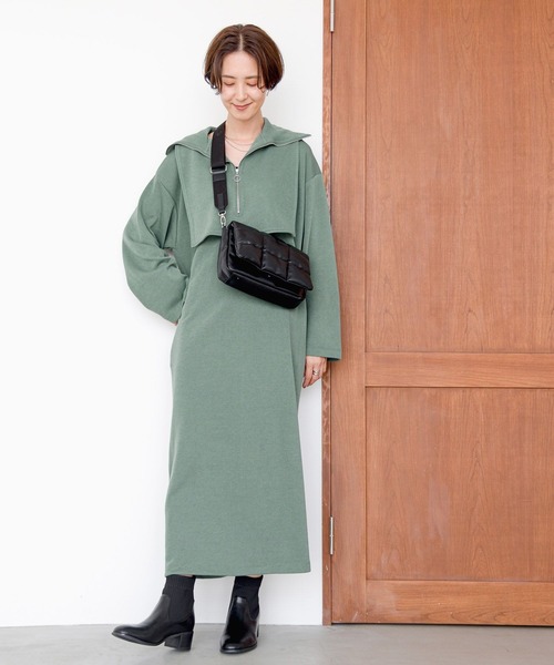 LEPSIM(レプシィム)の「パデットミニショルダー 971114(ショルダーバッグ・レディース・カーキ/ブラック・ONE SIZE)」の5枚目の写真