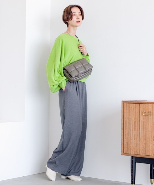 LEPSIM(レプシィム)の「パデットミニショルダー 971114(ショルダーバッグ・レディース・カーキ/ブラック・ONE SIZE)」の7枚目の写真